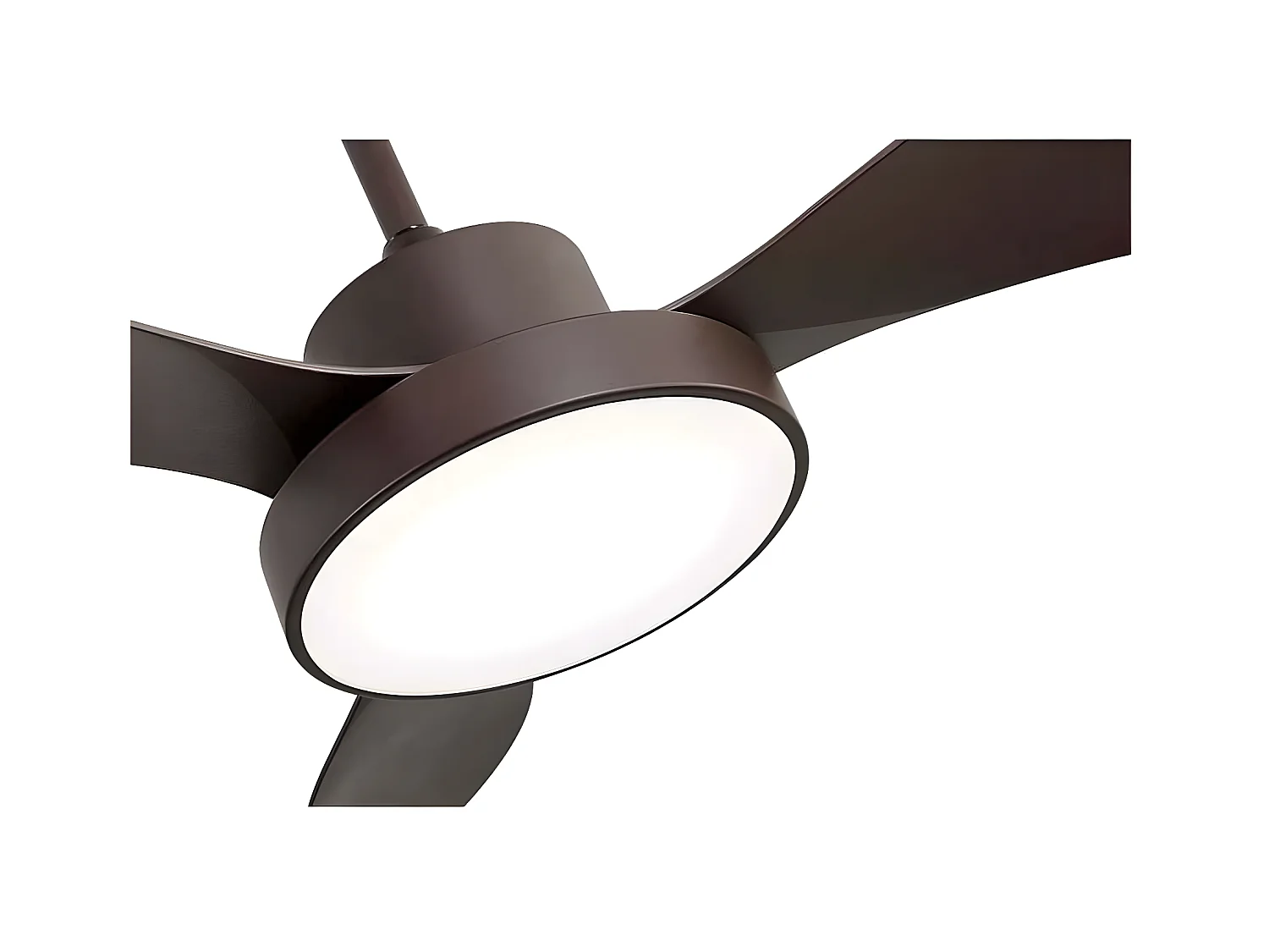 Ventilateur DC HAYATE L Led marron Mémoire de couleur et minuterie FABRILAMP