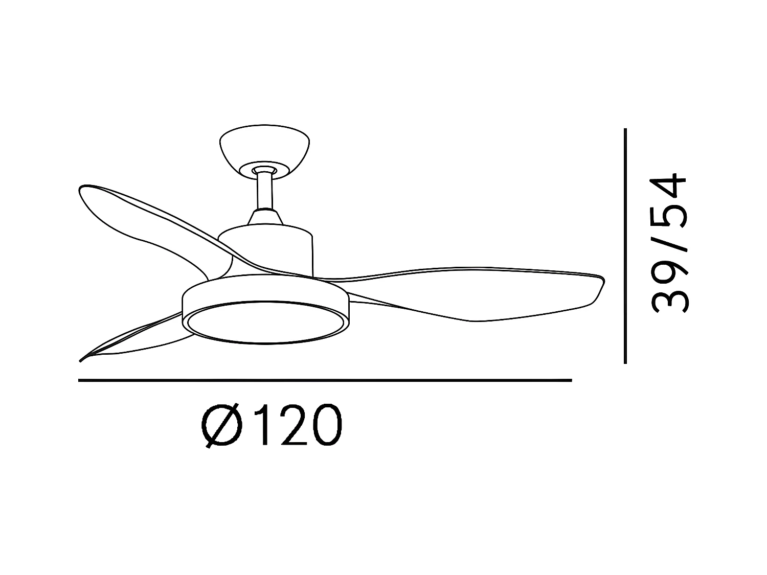 Ventilateur DC HAYATE L Led marron Mémoire de couleur et minuterie FABRILAMP