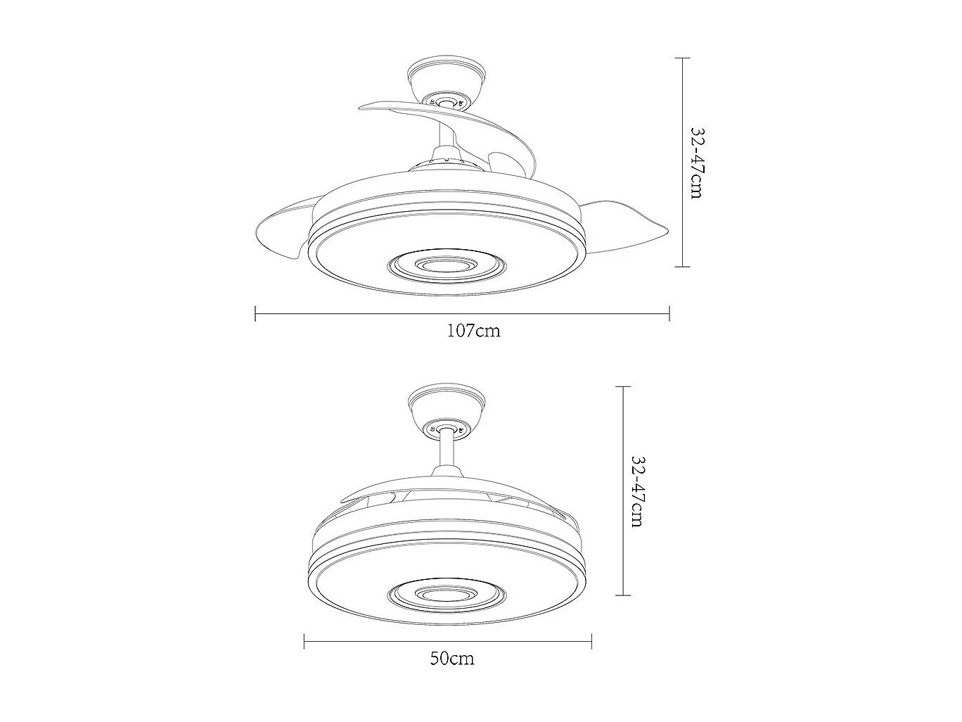 Ventilador Dc Noto Cromo Led Con Altavoz Y Conectividad Bluetooth