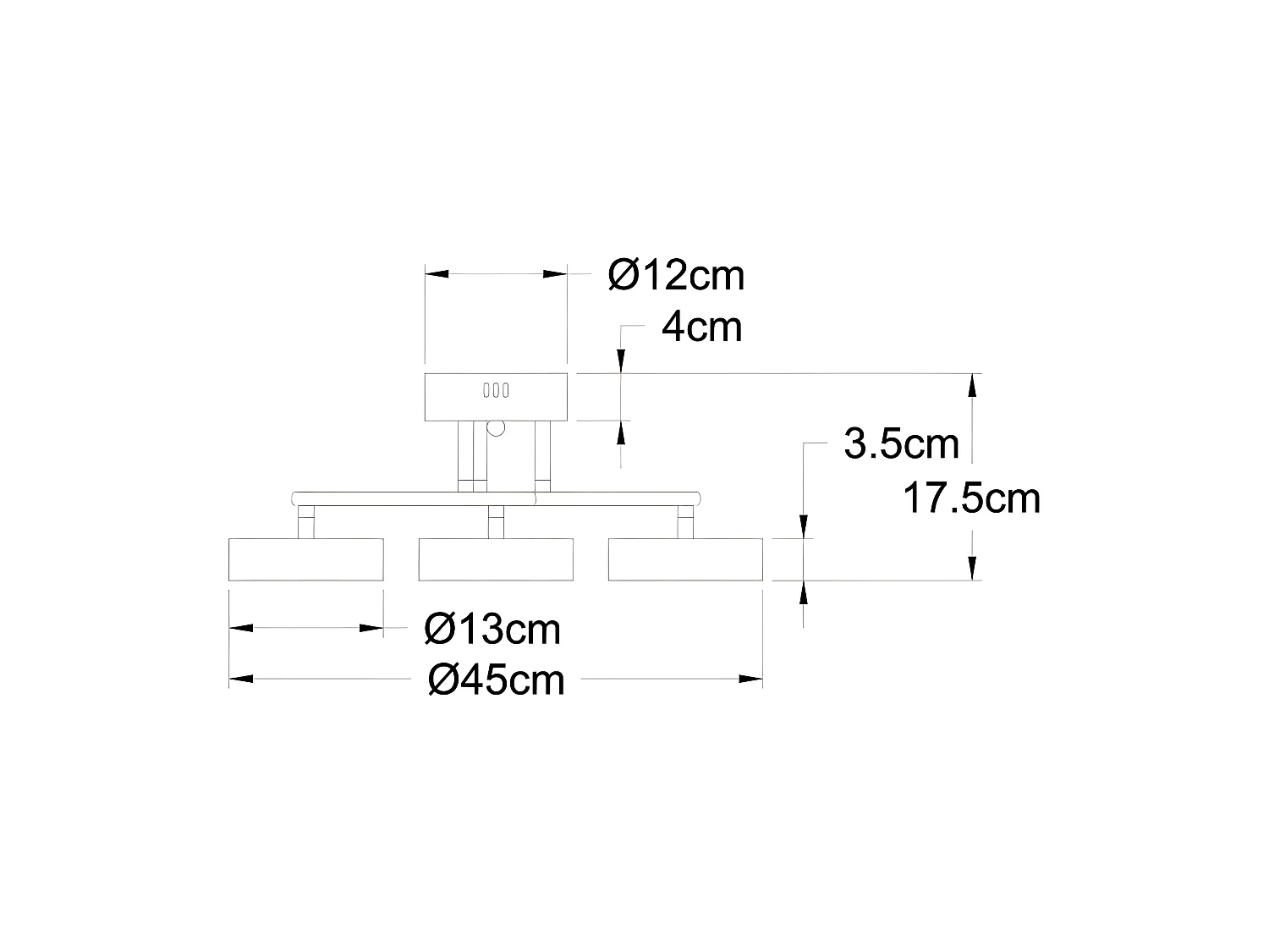 Lampara Plafon Led  En Cromo De La Serie Tokio