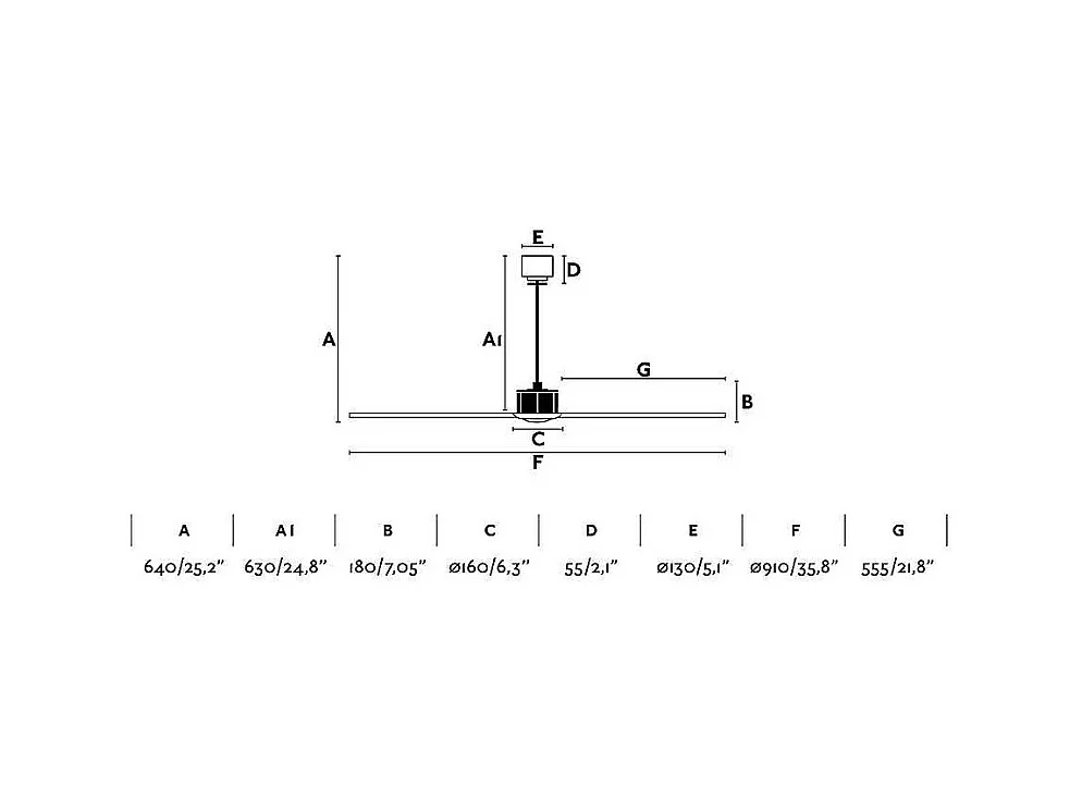 JUST FAN XS Koper/zwarte plafondventilator 81cm
