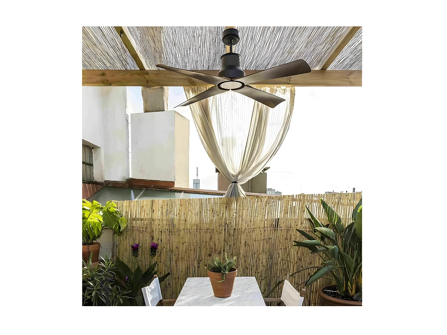 Ventilateur de plafond DC WINCHE M Marron