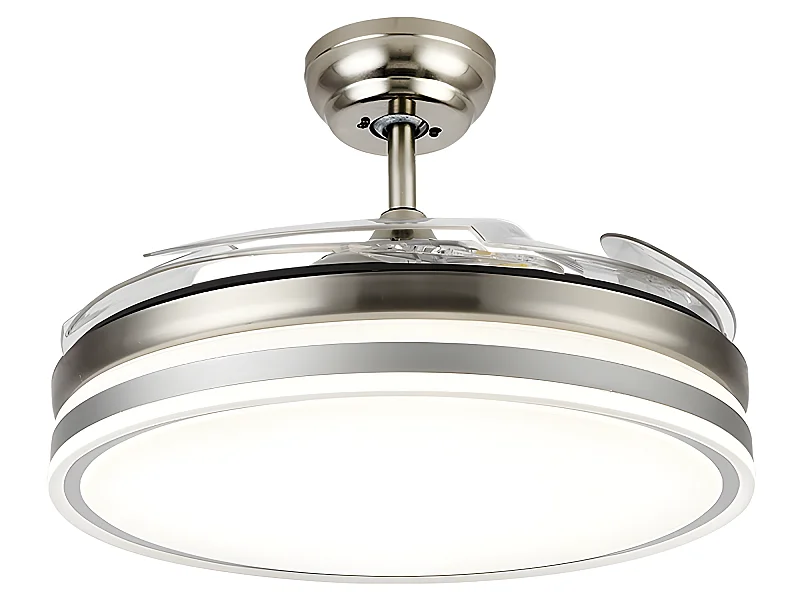 Ventilador Dc Bayomo L Niquel Led Con Memoria De Color