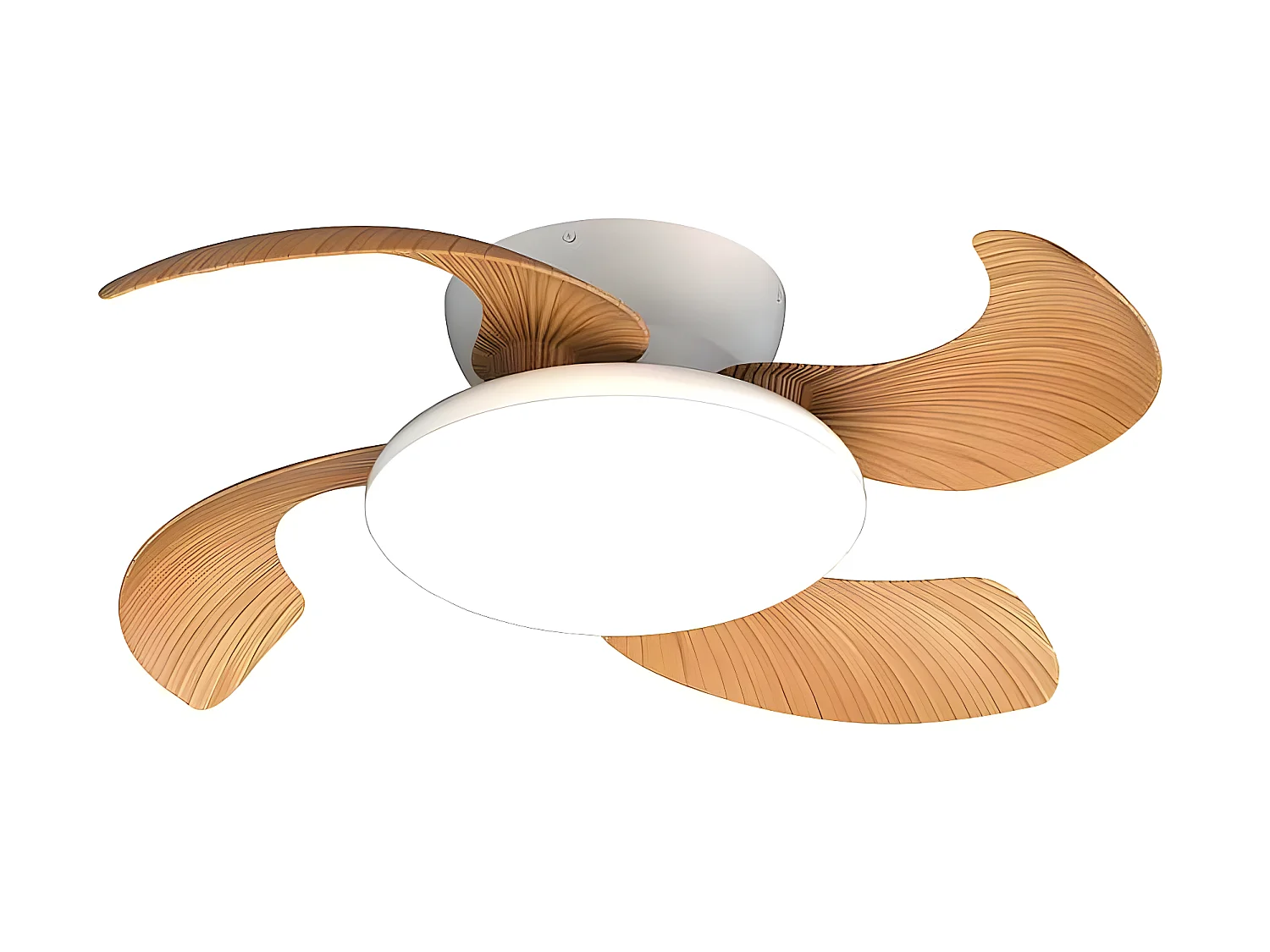 ventilateur DC ALOHA bois blanc LED intensité réglable