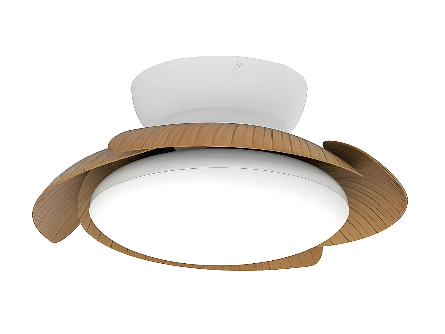 ventilateur DC ALOHA bois blanc LED intensité réglable