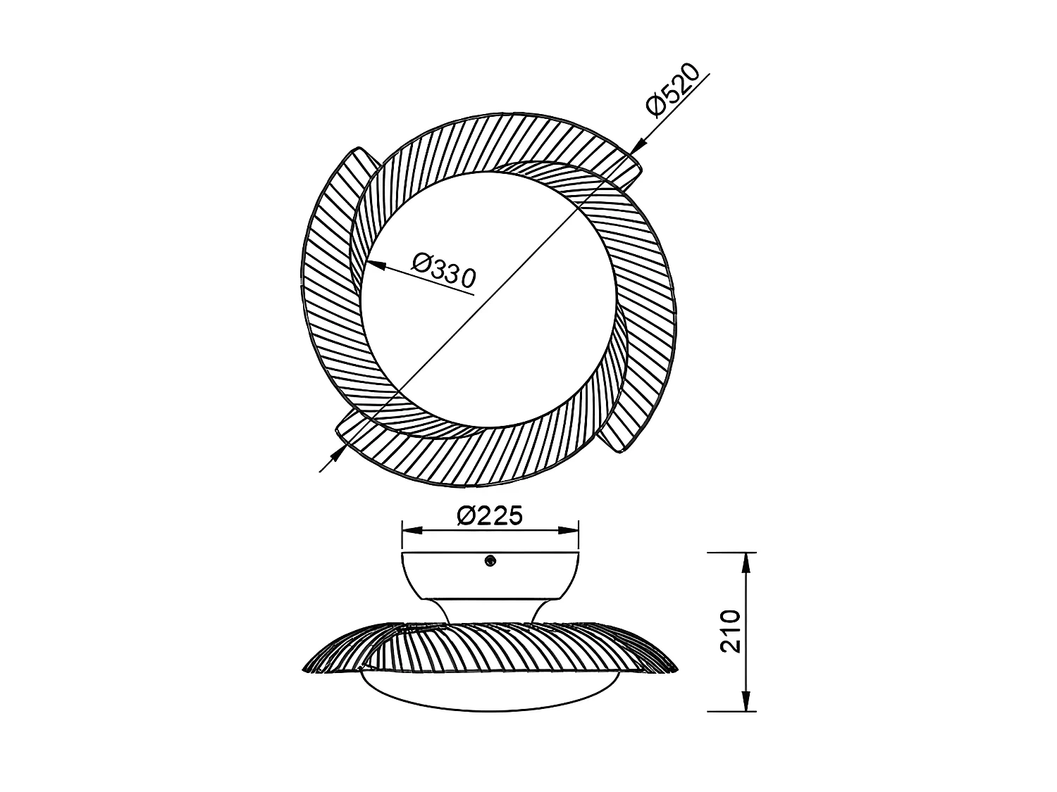 ventilateur DC ALOHA bois blanc LED intensité réglable