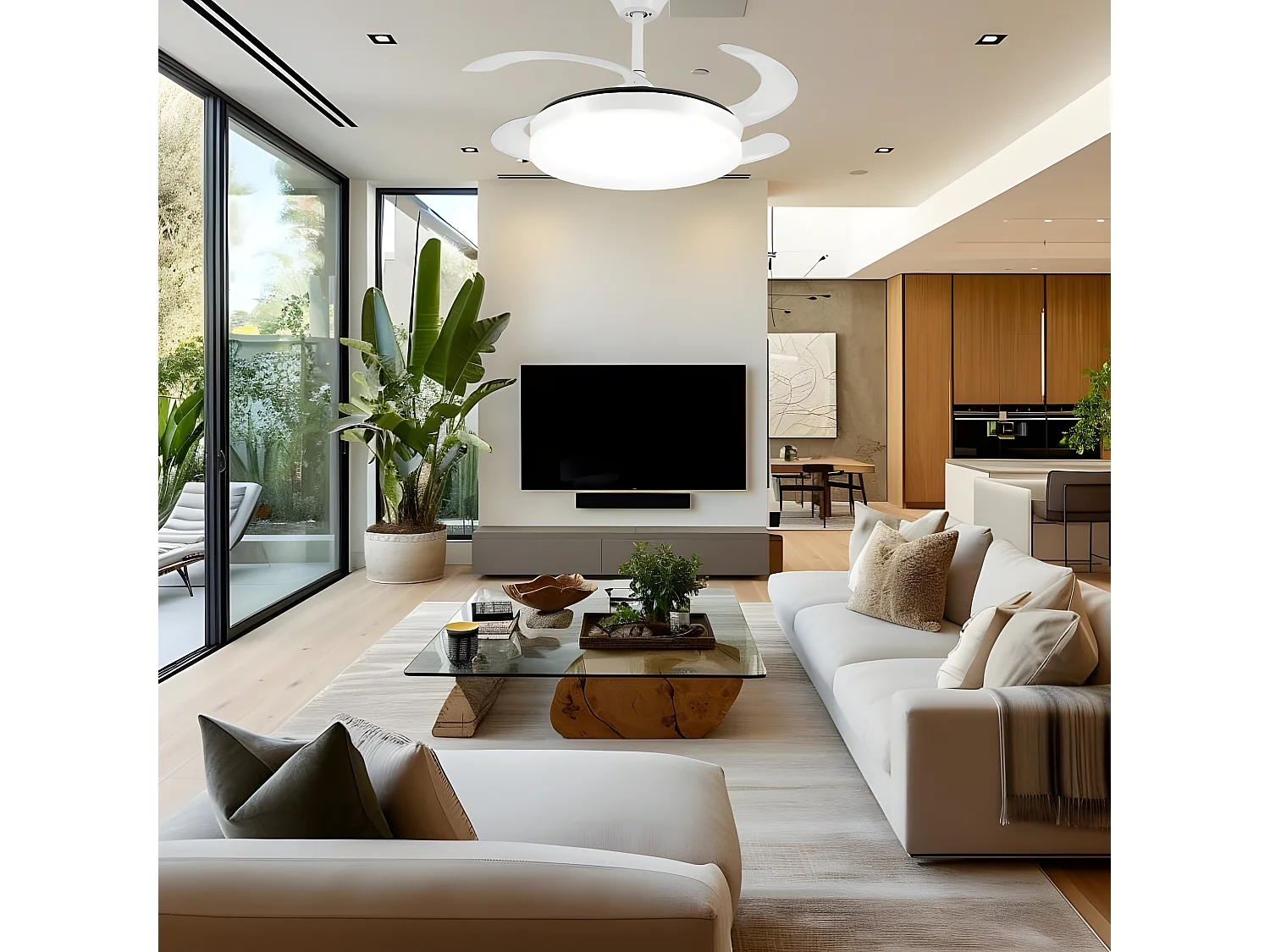 Ventilador Dc Isabella L Blanco Conectividad App Led Memoria Color Akunadecor