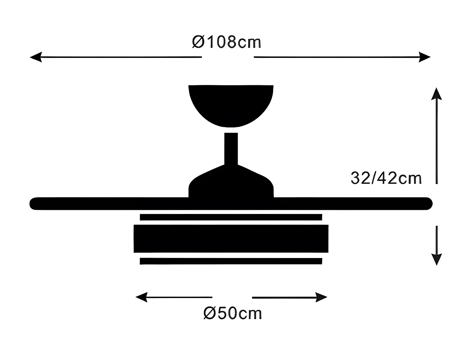 Ventilador Dc Isabella L Blanco Conectividad App Led Memoria Color Akunadecor