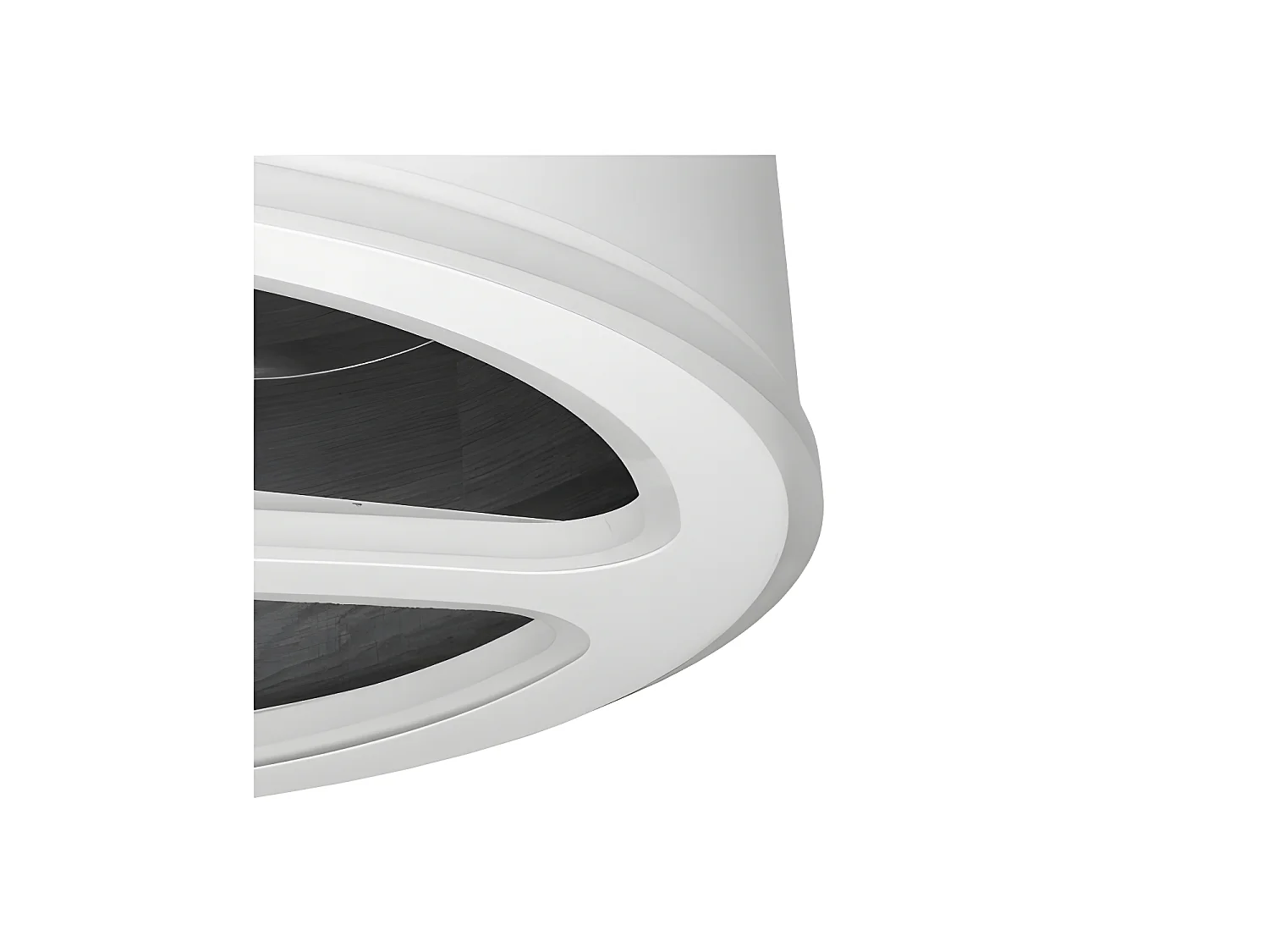 Ventilateur Dc TATIANA blanc noir LED intégré 3 températures commande à distance Fabrilamp