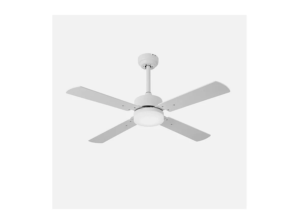 Ventilateur DC HUPE LED blanche CCT dimmable et télécommande Fabrilamp