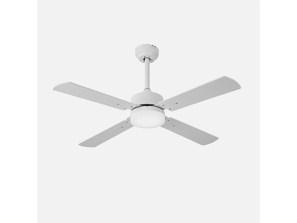 Ventilador Dc Hupe Blanco Led Cct Regulable Y Control Remoto