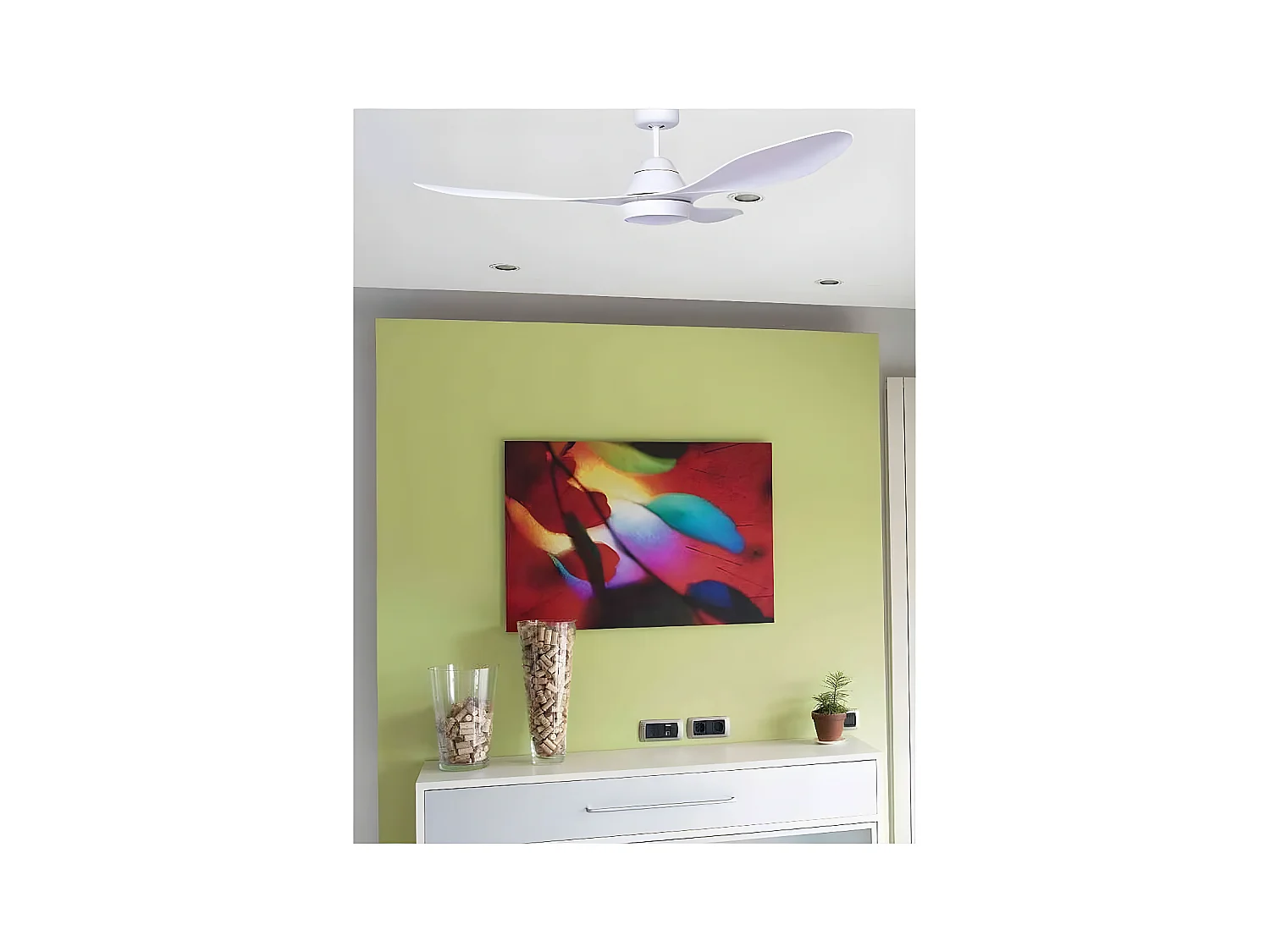 POLARIS L LED weißer DC-Deckenventilator