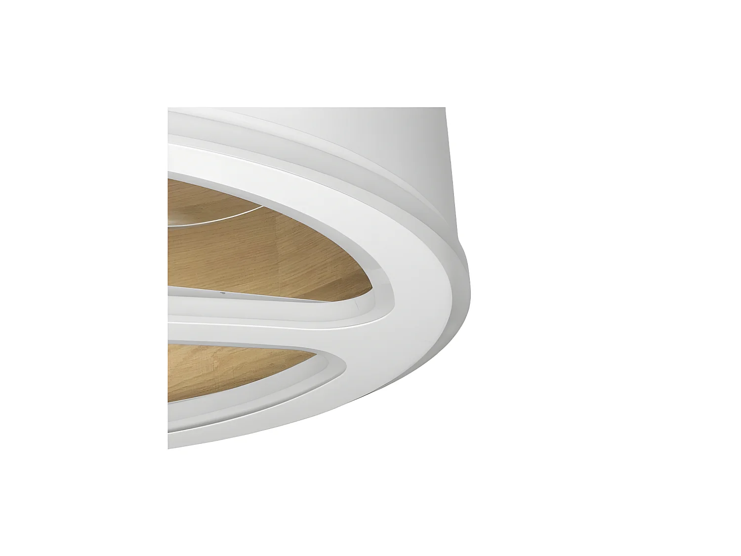 Ventilateur Dc TATIANA blanc beis led intégré 3 températures commande à distance Fabrilamp