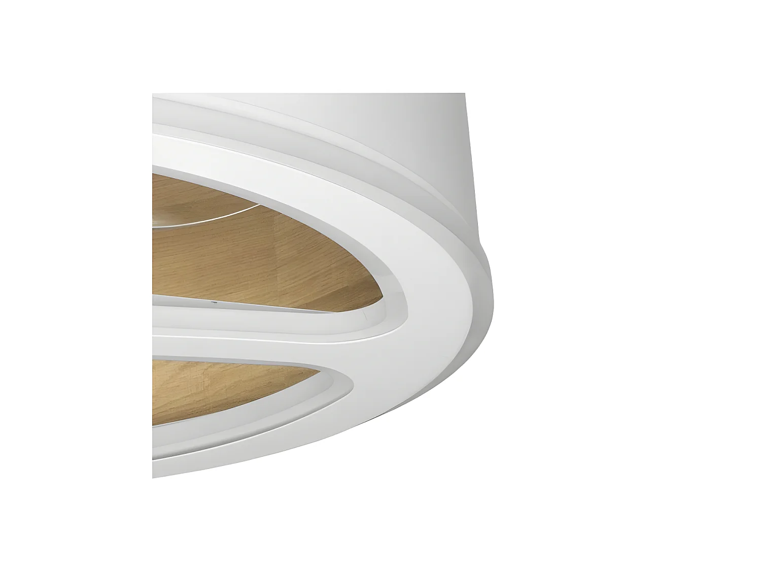 Ventilateur Dc TATIANA blanc beis led intégré 3 températures commande à distance Fabrilamp