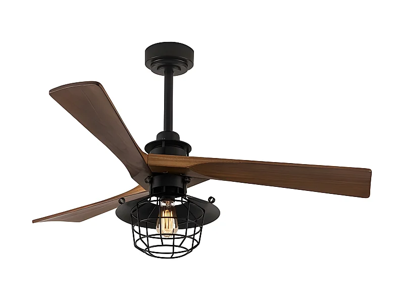 Ventilatore VULTURNO DC nero E27 telecomando con timer Fabrilamp