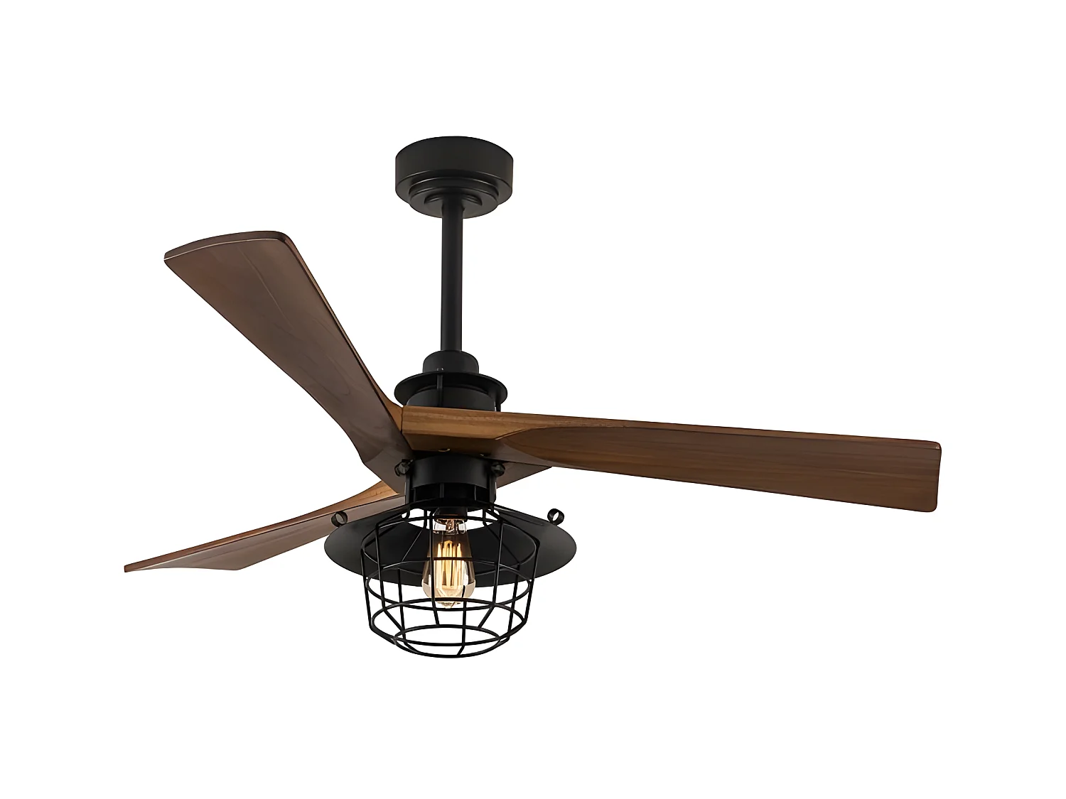 VULTURNO DC ventilateur noir E27 télécommande avec minuterie Fabrilamp