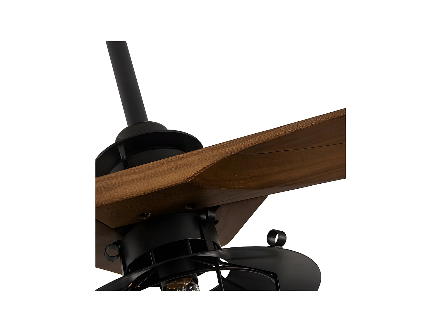 VULTURNO DC ventilateur noir E27 télécommande avec minuterie Fabrilamp