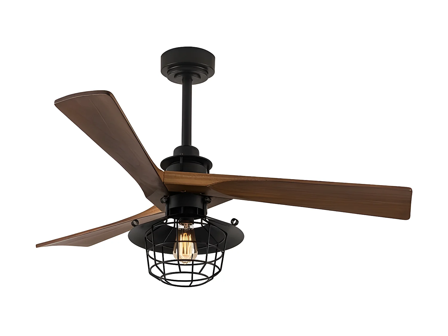 VULTURNO DC ventilateur noir E27 télécommande avec minuterie Fabrilamp