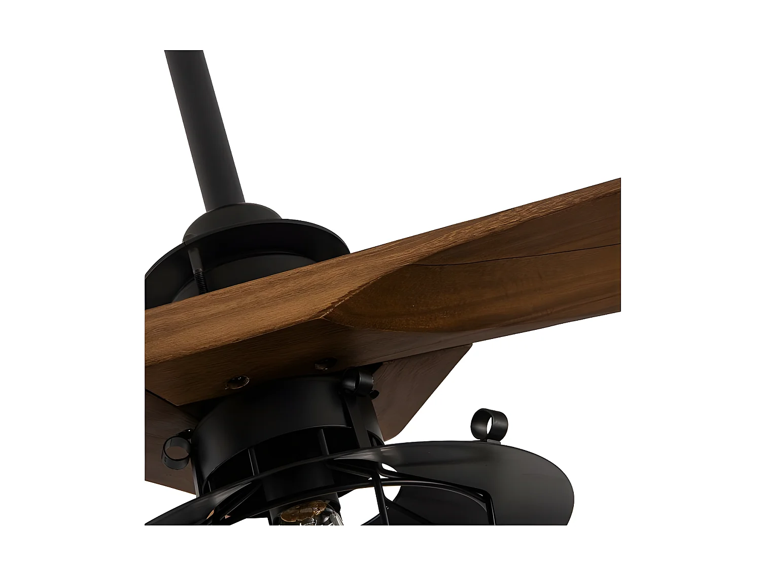 VULTURNO DC ventilateur noir E27 télécommande avec minuterie Fabrilamp