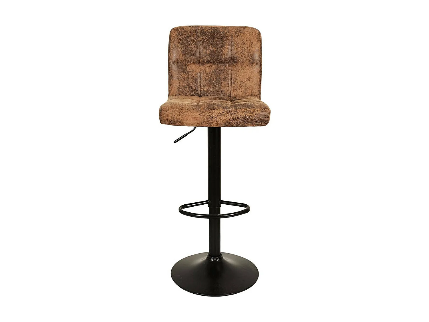 JULIO - Lot de 4 Tabourets Simili Marron Camel