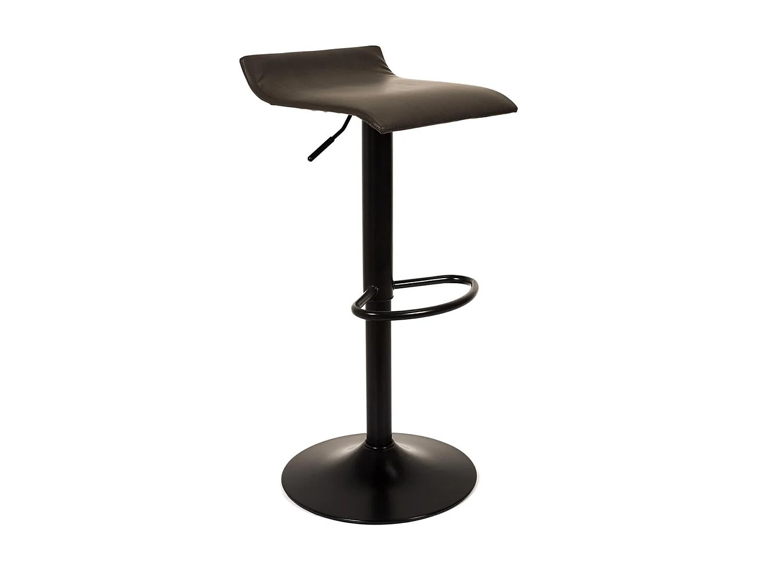 BOLY - Lot de 4 Tabourets Simili Cuir Marron Foncé