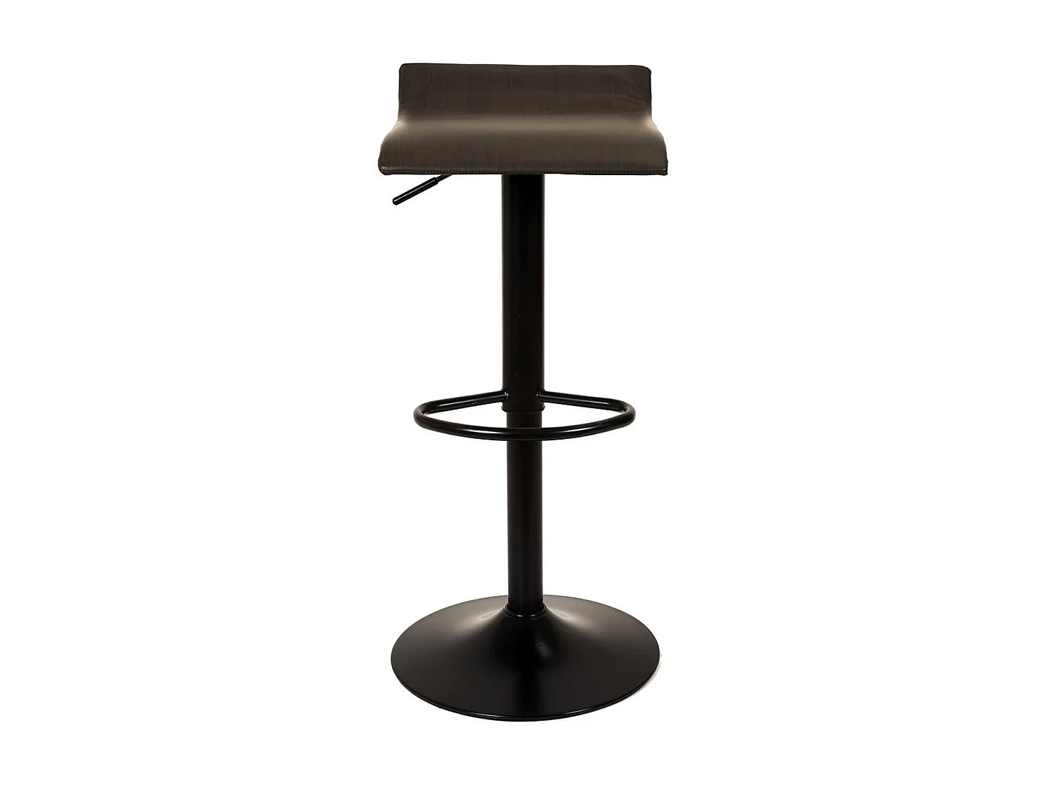 BOLY - Lot de 2 Tabourets Simili Cuir Marron Foncé