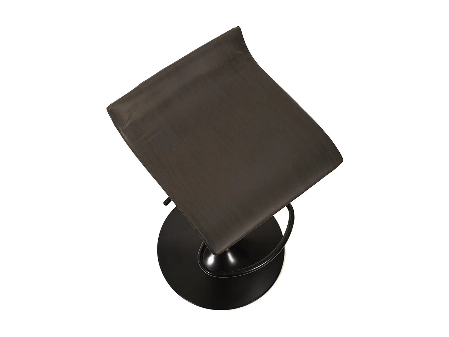 BOLY - Lot de 2 Tabourets Simili Cuir Marron Foncé