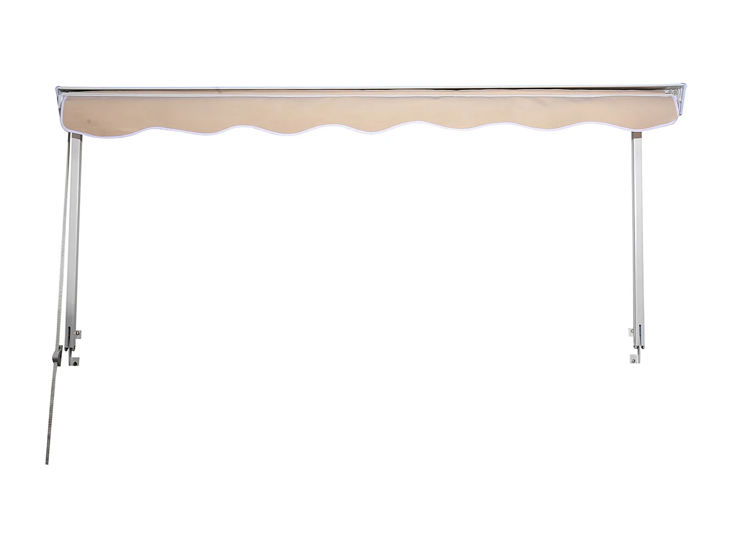 Store banne manuel inclinaison réglable aluminium polyester imperméabilisé 70L x 180l cm beige
