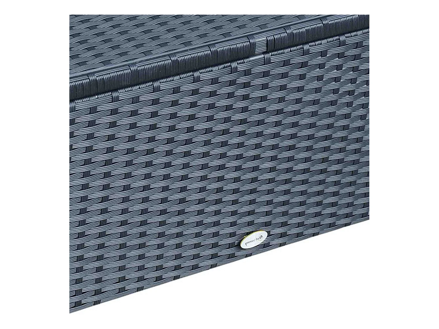 Table basse de jardin plateau verre trempé 5 mm rotin tressé 85 x 50 x 39cm Max. 50 kg noir