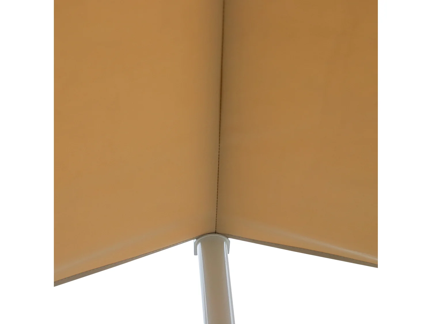 Store double pente manuel rétractable inclinaison réglable métal époxy blanc polyester imperméabilisé anti-UV beige dim. 3,95L x 2,98l x 2,55H m