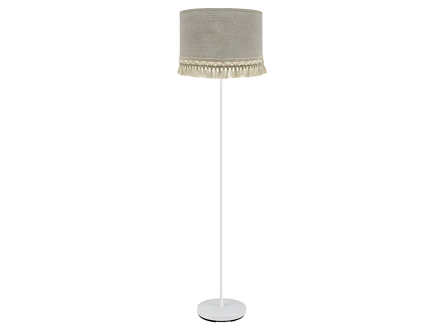 Lampada da terra rifinita in bianco/beige modello Vera FABRILAMP