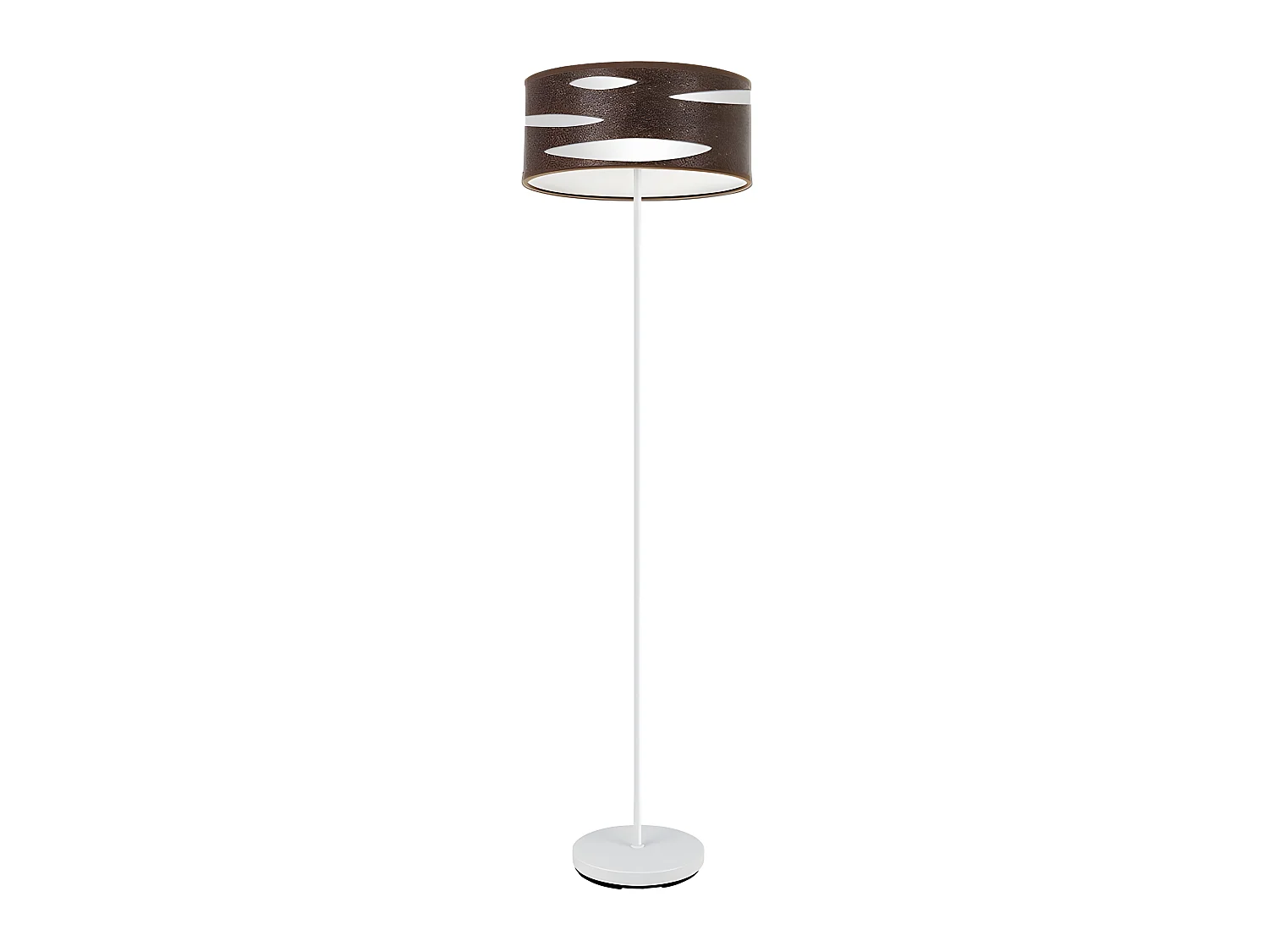 Pied de salon avec écran OXIDO et FABRILAMP en métal White Odra