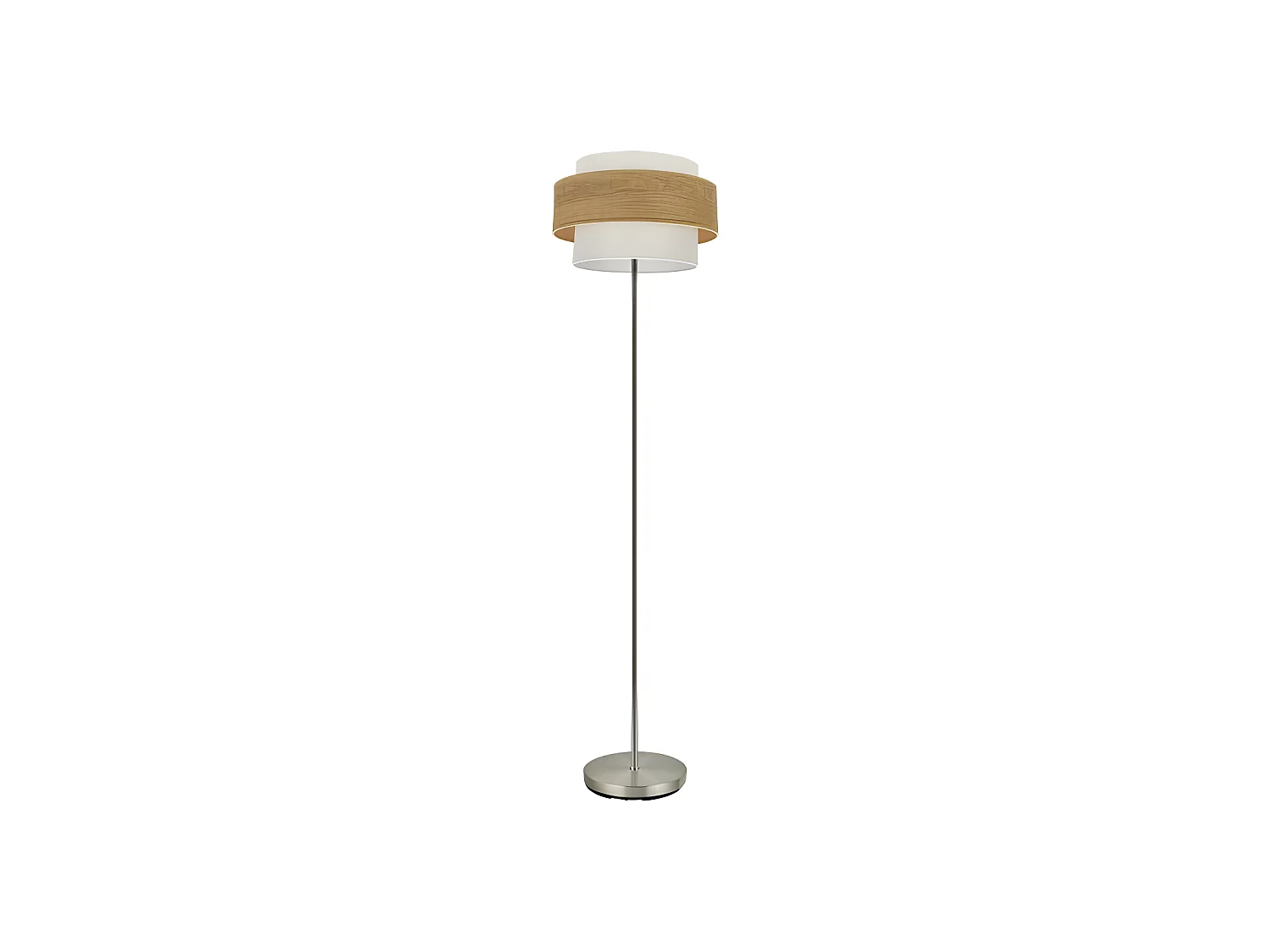 Nickel/Lightwood salon modèle de pied Myriam FABRILAMP