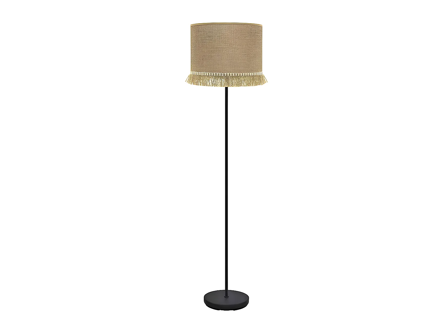 LAMP Salon pied en Noir avec modèle de sérigraphie Sibyl FABRILAMP