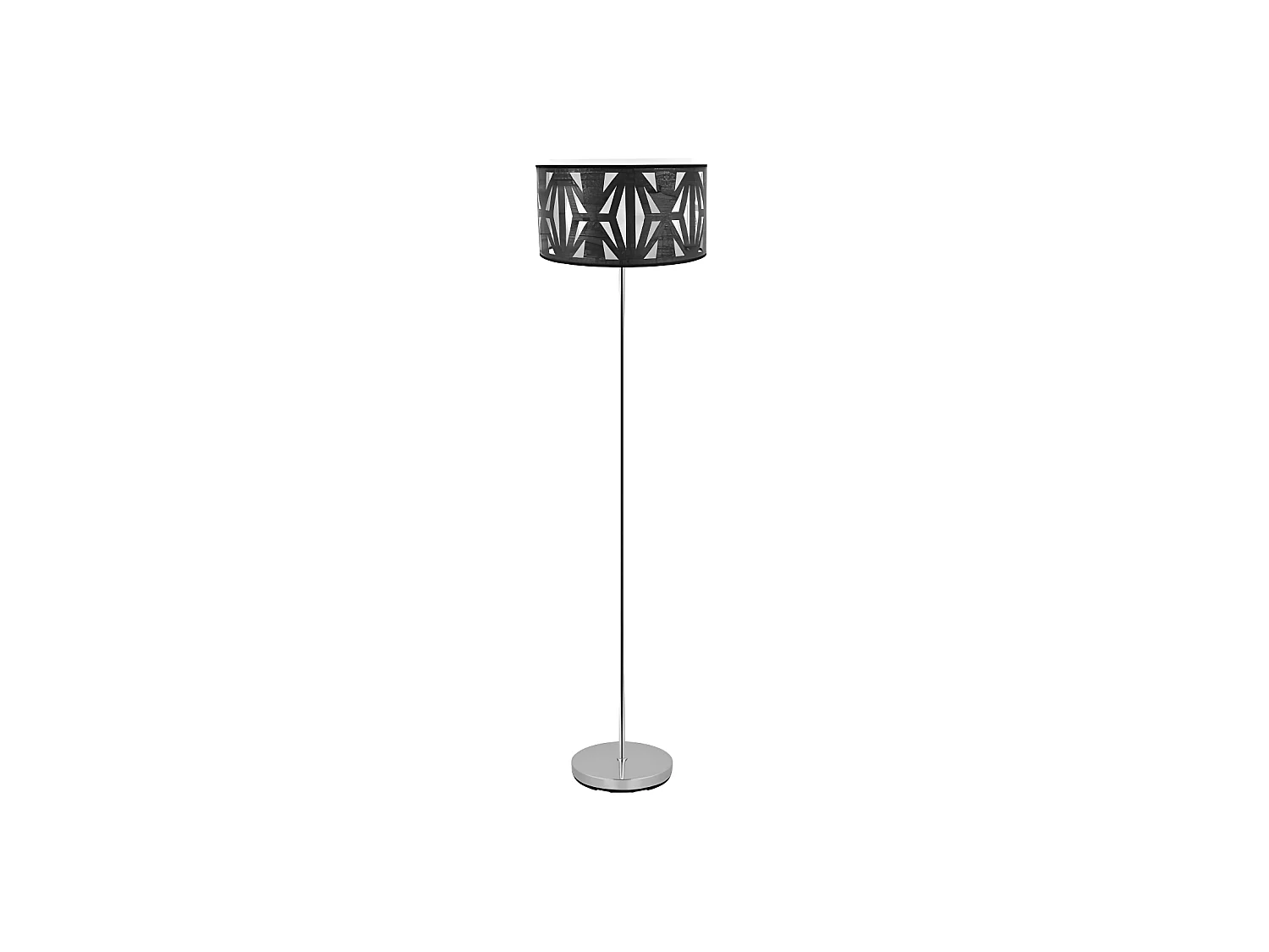 Pied de salon en métal en chrome Katerina Black Wood FABRILAMP