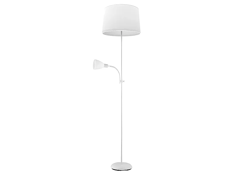 Lampe sur pied avec point de lecteur RILON blanc FABRILAMP