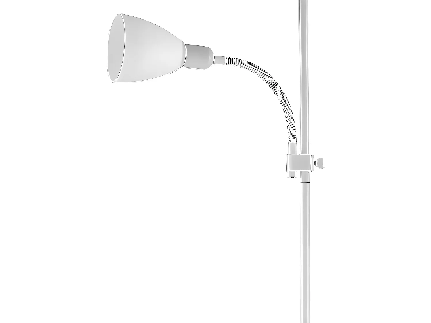 Lampe sur pied avec point de lecteur RILON blanc FABRILAMP