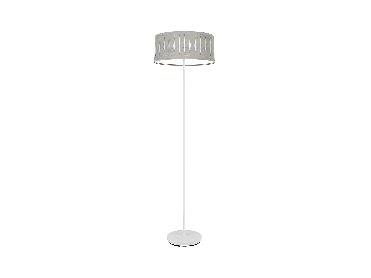 Pie Salon en métal blanc avec écran Piron Grey FABRILAMP