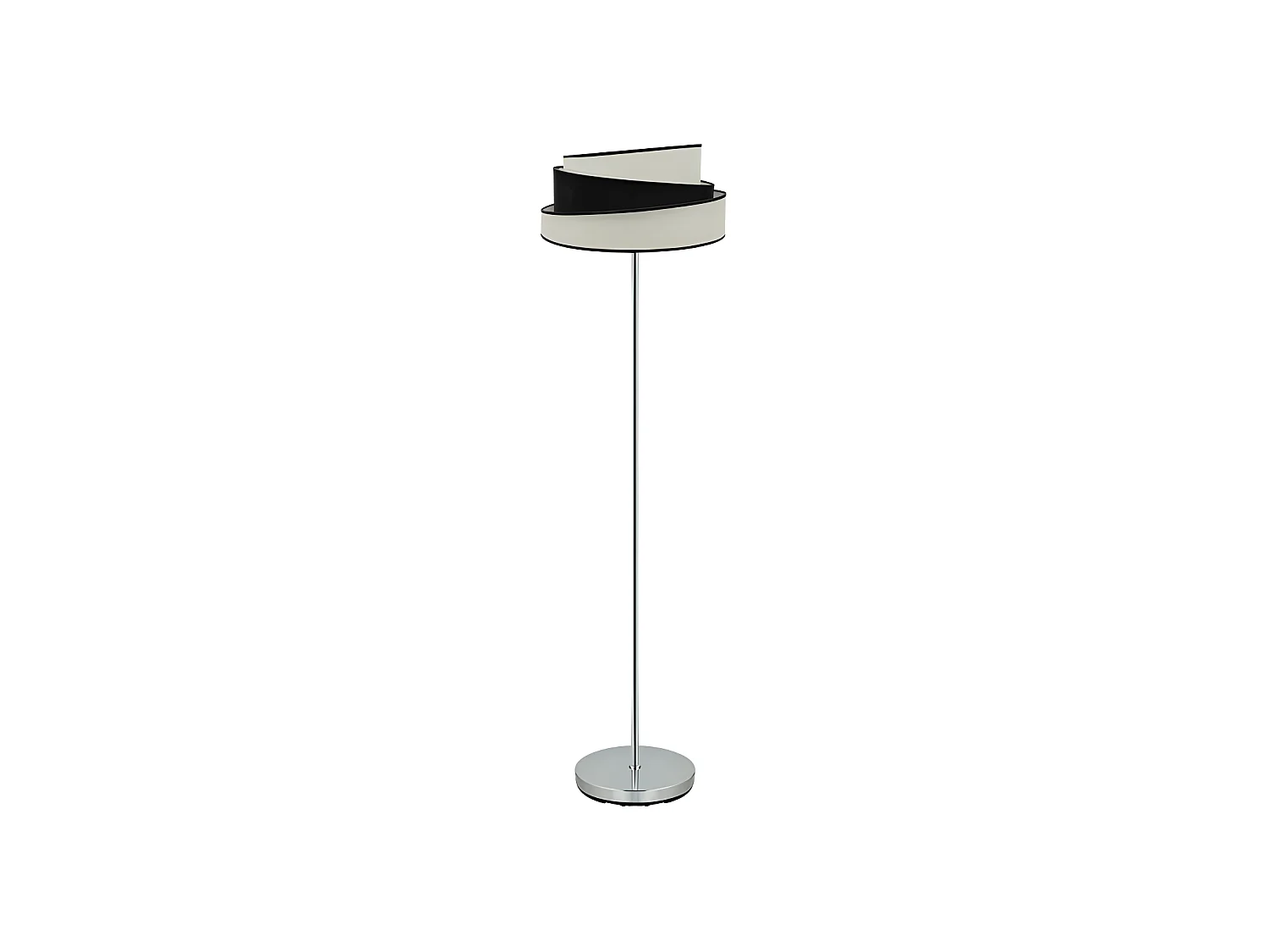 Lampe de pied bicolore en noir-blanc modèle Hara FABRILAMP