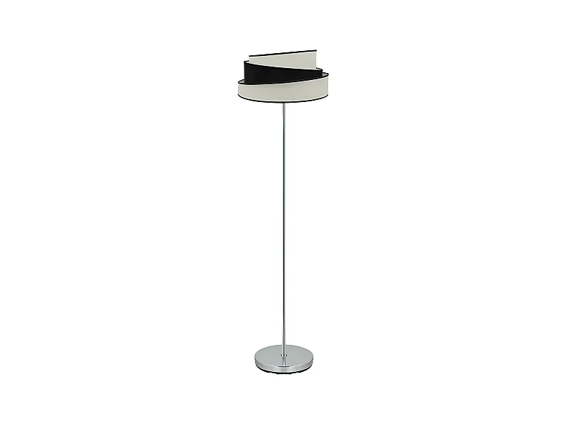 Lampe de pied bicolore en noir-blanc modèle Hara FABRILAMP