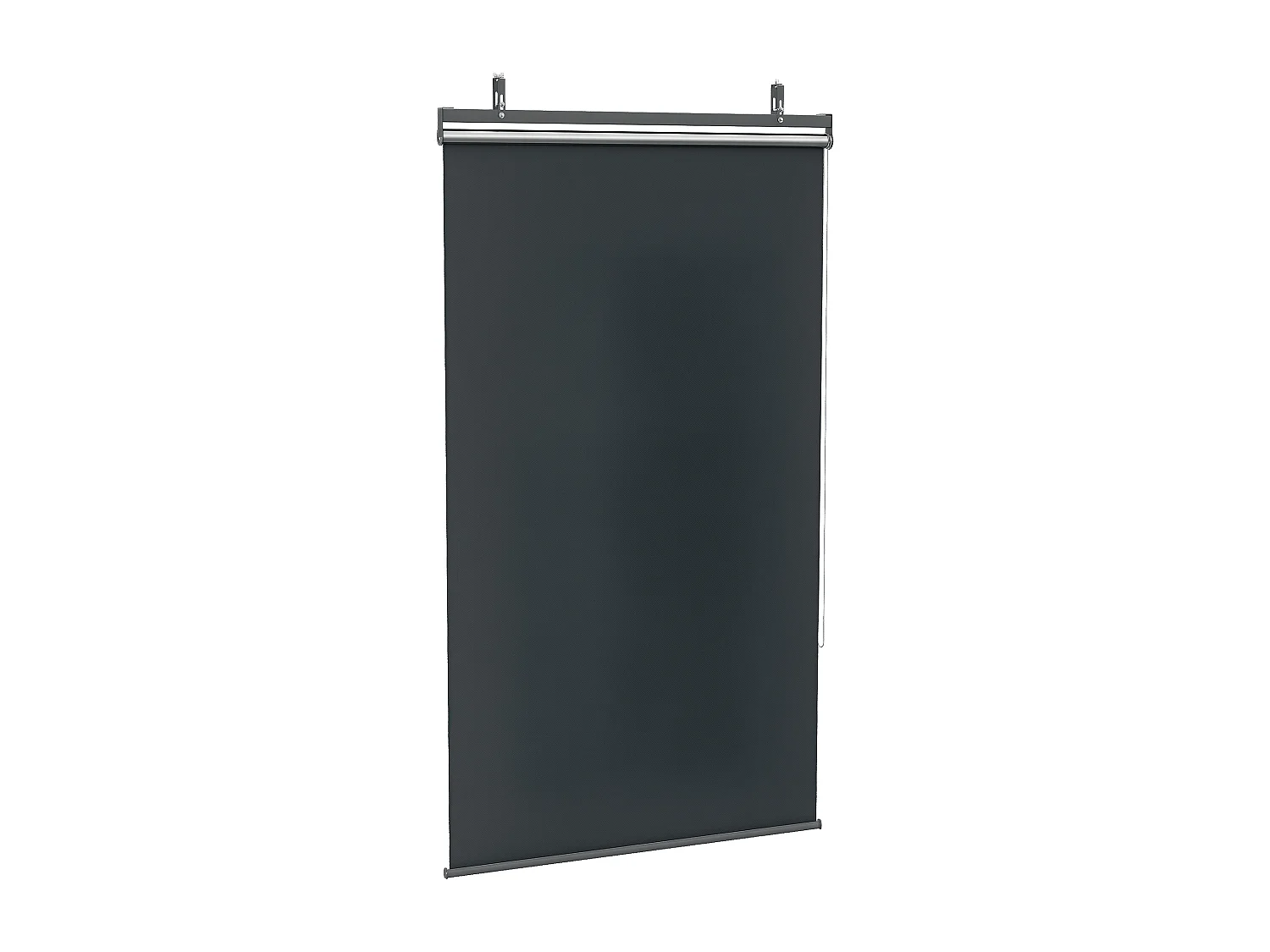 Store extérieur vertical store manuel rétractable dim. 124L x 5l x 222H cm installation sans perçage alu. acier polyester gris