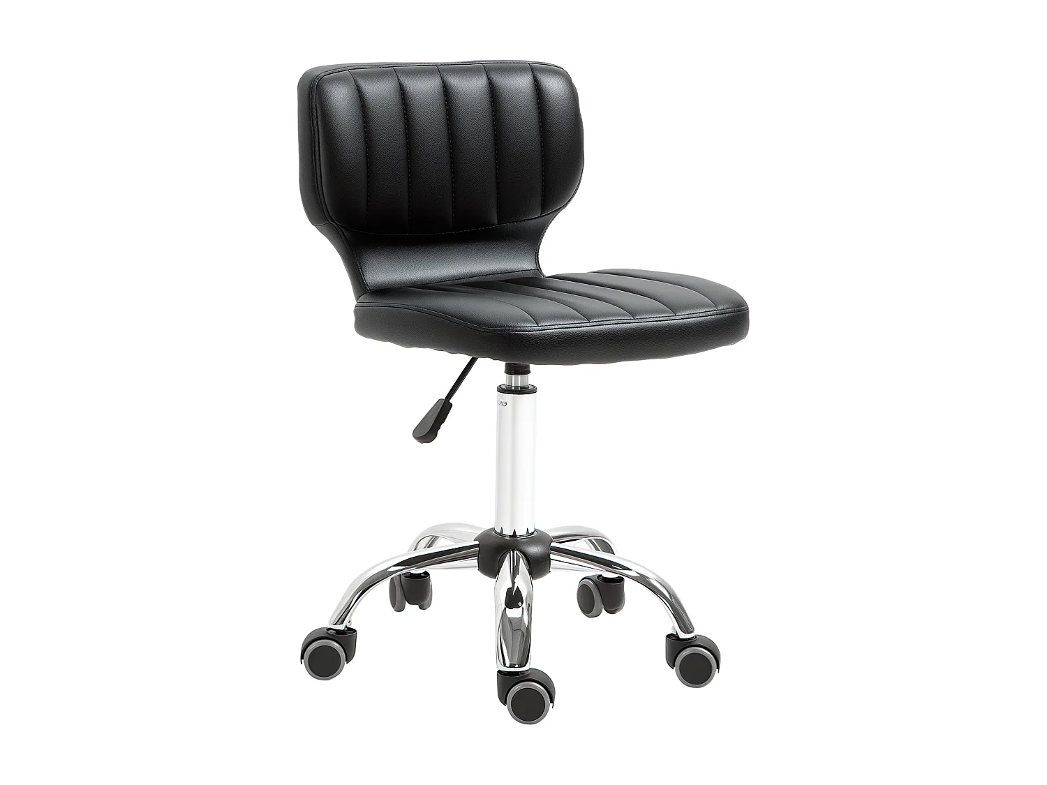 Tabouret de massage - tabouret de travail pivotant 360° - hauteur assise réglable 47-62 cm - revêtement synthétique matelassé noir métal chromé