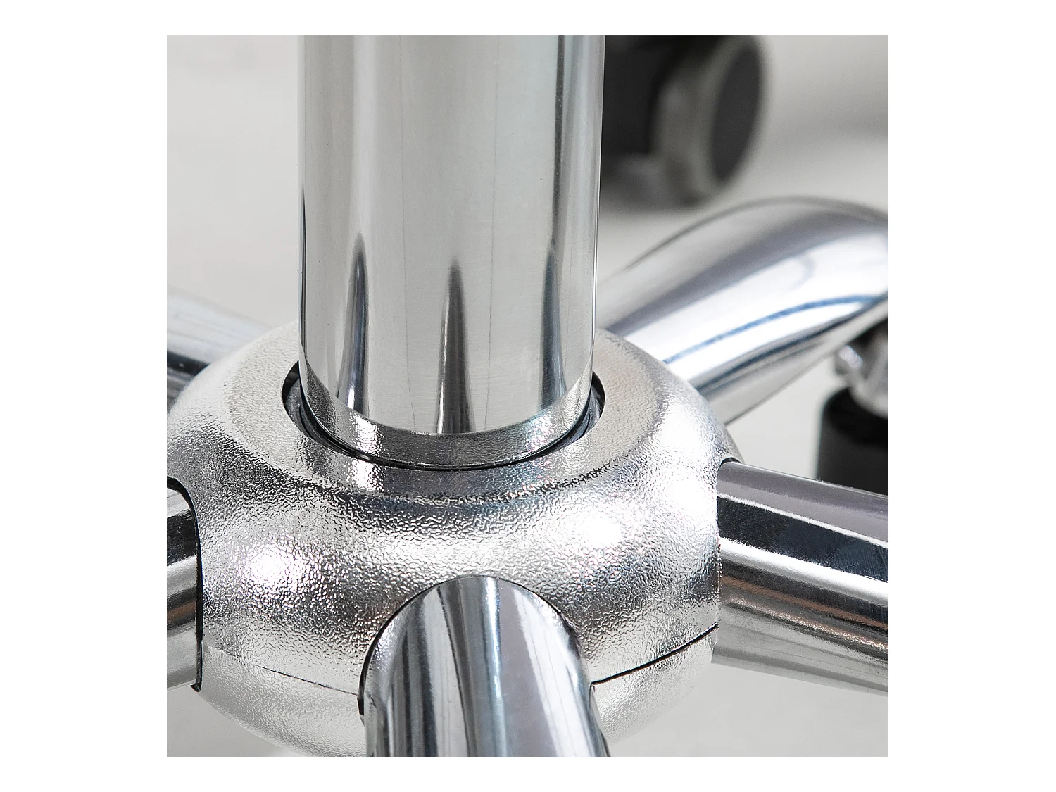 HOMCOM Tabouret massage à roulettes réglable en hauteur pivotant 360° assise synthétique capitonnée noire