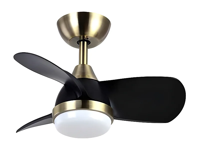 Ventilador Dc Pirdo Dorado Led 24w Con 3 Temperaturas