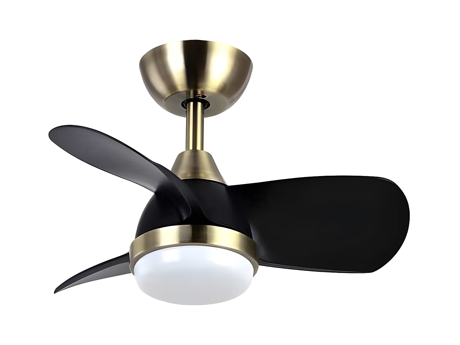 Fan DC PIRDO dorato led 24w con 3 temperature Fabrilamp