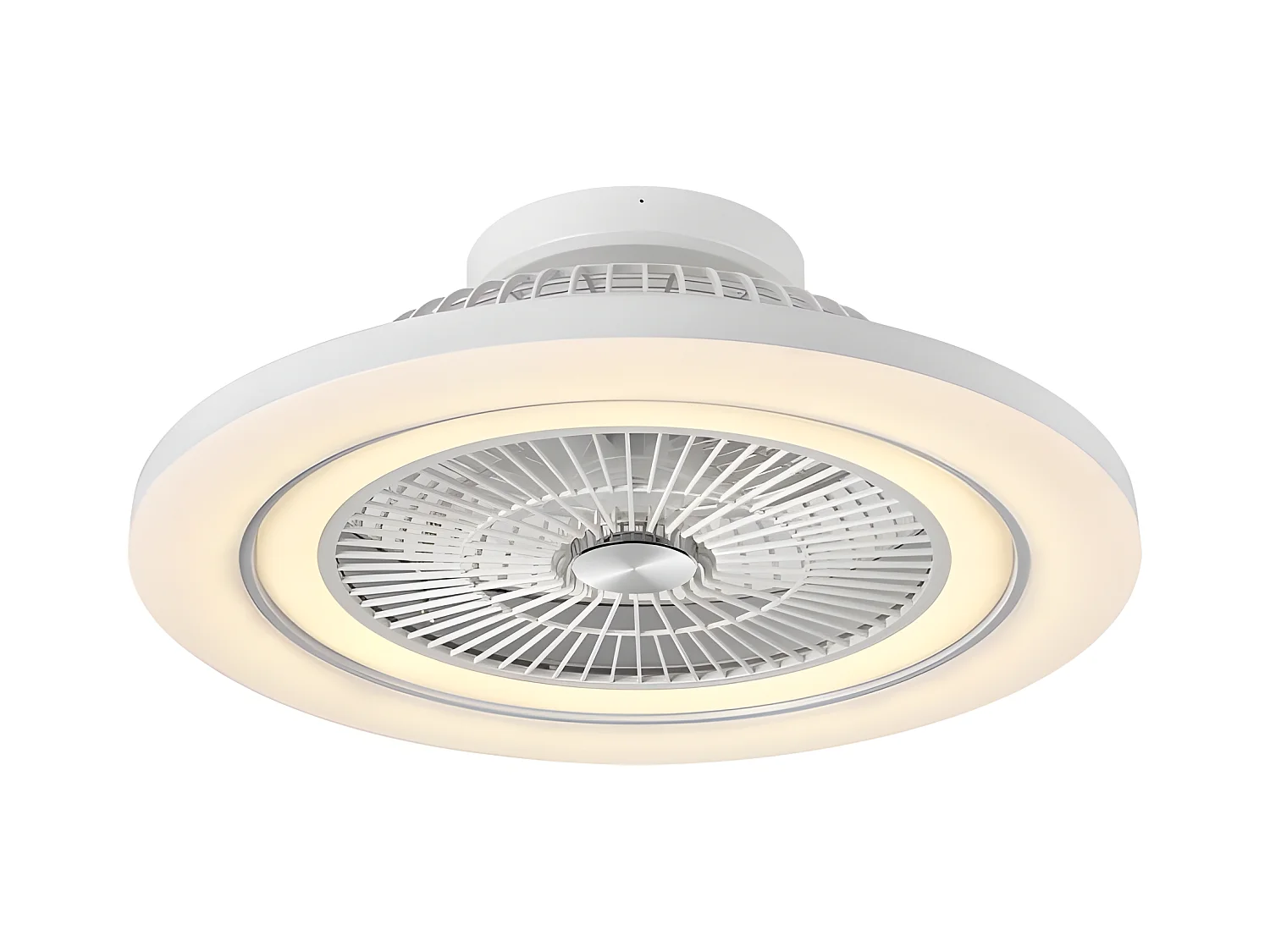 Ventilador Dc Mato Blanco Led Dimable Control Remoto