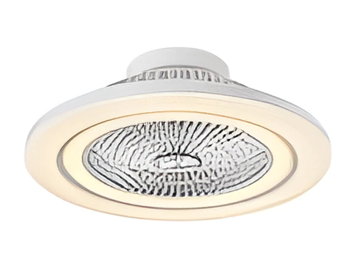 Ventilador Dc Mato Blanco Led Dimable Control Remoto