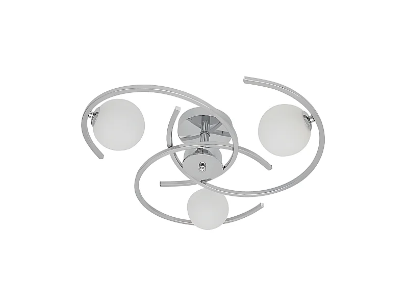 Plafon De 3 Luces Modelo Conil Color Cromo