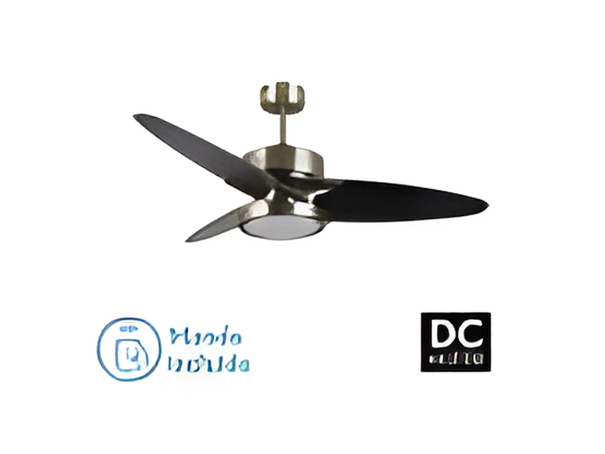 Ventilatore in pelle DC CROSS led telecomando e timer Fabrilamp
