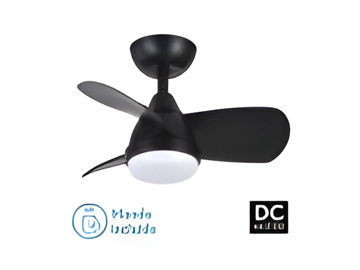 DC Black LED 24W ventilateur avec 3 températures de fabrication